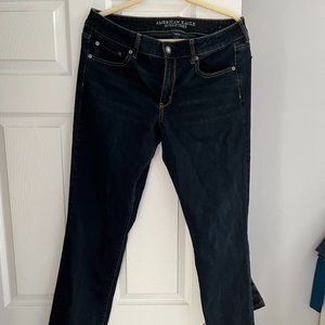 American Eagle Womens Stretch Straight Leg Jeans - 14 Long